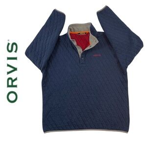 ORVIS Outdoor Quilted Snap Mock-neck Pullover Sweatshirt - NWOT